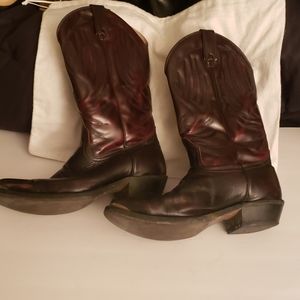 Canada West Bullrider Cowboy Boots Brown & Red 9.5